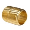 FloFlex Brass Close Nipple Fitting, 1/2" Male x 1/2" Male