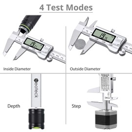Digital Vernier Caliper + Feeler Gauge Neoteck 150mm/6Inch Stainless Steel Electronic Caliper Fractions/Inch/Metric Conversion Measuring Tool for Length Width Depth Inner Diameter Outer Diameter