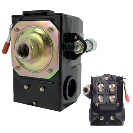 Air Compressor Pressure Switch, 135-175 psi Pressure Switch for Air Compressor,Heavy Duty 26A with Unloader & On/Off Lever