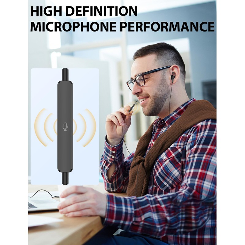 iMangoo for Apple Lightning Headphones MFi-Certified Wired Earbuds Black