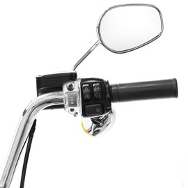 XMTMOTO XMT-Moto Handlebar Fog Headlight Horn Switch ON/Off Button Fit for Harley Touring Chrome