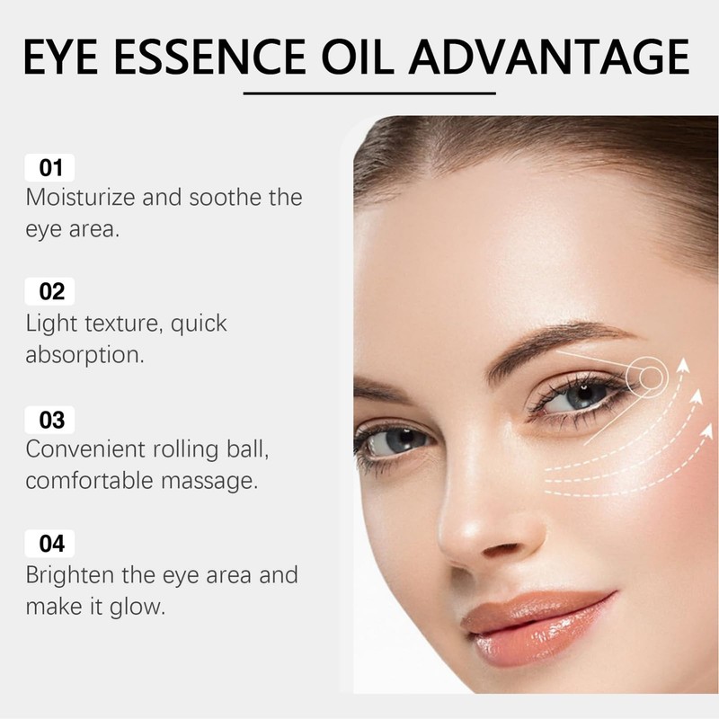 Castor and Frankincense Rollerball Eye Cream for Dark Circles, Puffy