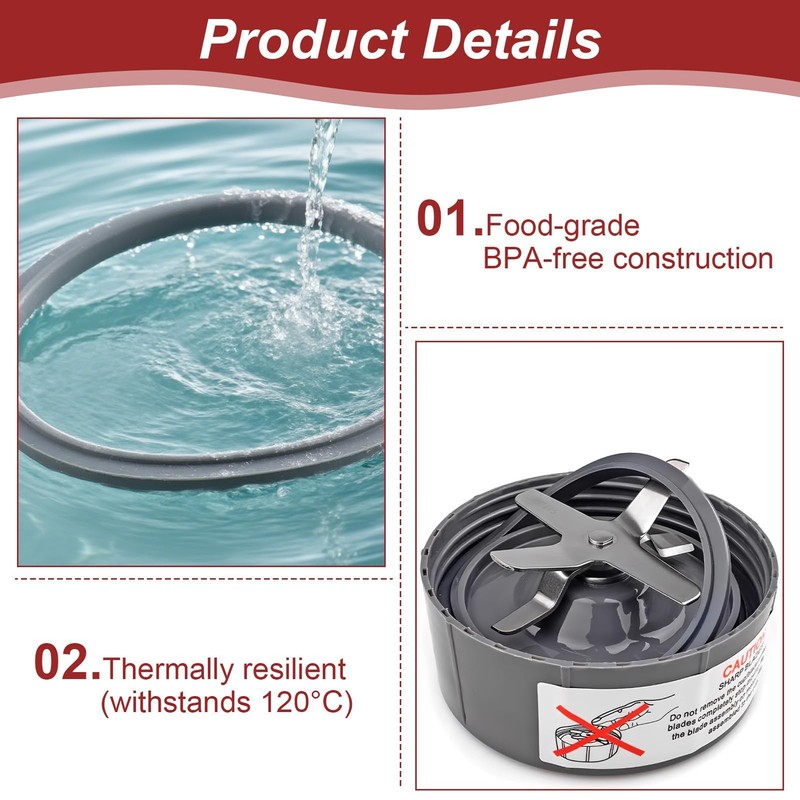 6Pcs Replacement Seal Rings for Nutribullet 600W 900W Series Silicon