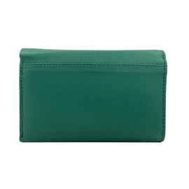 J. Wilson London Ladies RFID Safe Designer Leather Purse Card Women Wallet Zip Pocket Boxed (Teal)