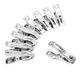 Samhopo 60 Pcs Row Cover Clips, Garden Clips for Netting, Greenhouse Clamps Made of Stainless Steel, Have a Strong Grip of Greenhouse Clips, For 1/2'', 3/4'', 1'' Garden Hoops or Greenhouse Hoops
