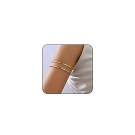 Auiremrti Minimalistische Armmanschette,Offene Armband,Elegante Manschette,Runde Armreifen, stapelbare Geometrische Schmuckstücke für Frauen und Männer