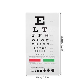 FELTECHELECTR Portable Double Sided Eye Chart for Vision Testing Design Lightweight for Wall Mounting and Eye Exams Compact for and Use