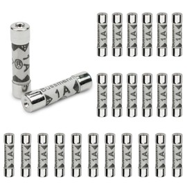 Innfeeltech 25 Pcs 1 Amp 240 Volt 6.3 * 25mm BS1362 Ceramic Tube Fuse