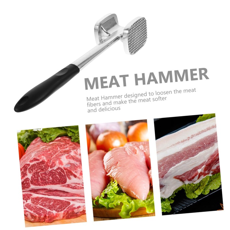 Alipis Double-Sided Meat Mallet for Kitchen Aluminum Beef Hammer Meat