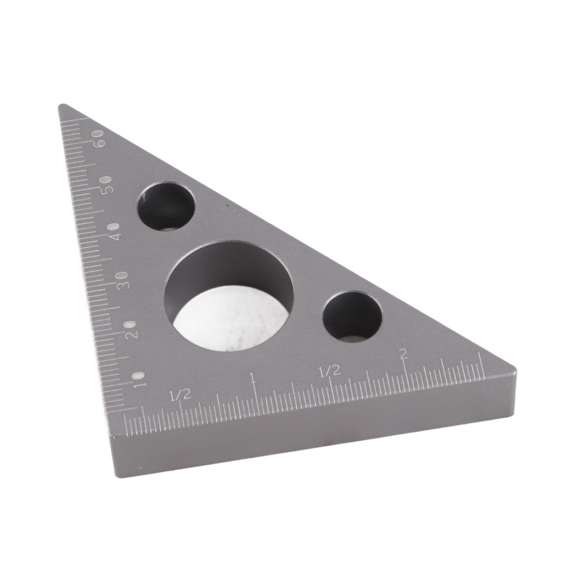 45/90 Degrees Matte Aluminum Alloy Mini Right Angle Ruler Woodworking