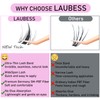 Eyelash Extensions, LAUBESS Lash Extension Set, Clusters, Lashes, Eyelash Glue