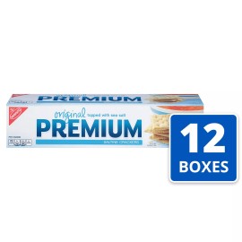 Premium Bulk Pack of 12 Premium Original Saltine Crackers 4 Ounce Boxes