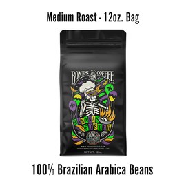 Bones Coffee Company Bananas Foster Flavored Coffee Beans & Ground Coffee | 12 oz Flavored Coffee Gifts Flavored Coffee Ground & Beans (Ground)