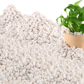 Mulctun 45LB Natural White Rocks, 0.5-1 inch Garden River Rock,Decorative Pebbles Aquarium Gravel for Indoor Plants Garden Landscaping Terrarium Fish Tank and Outdoor Decoration