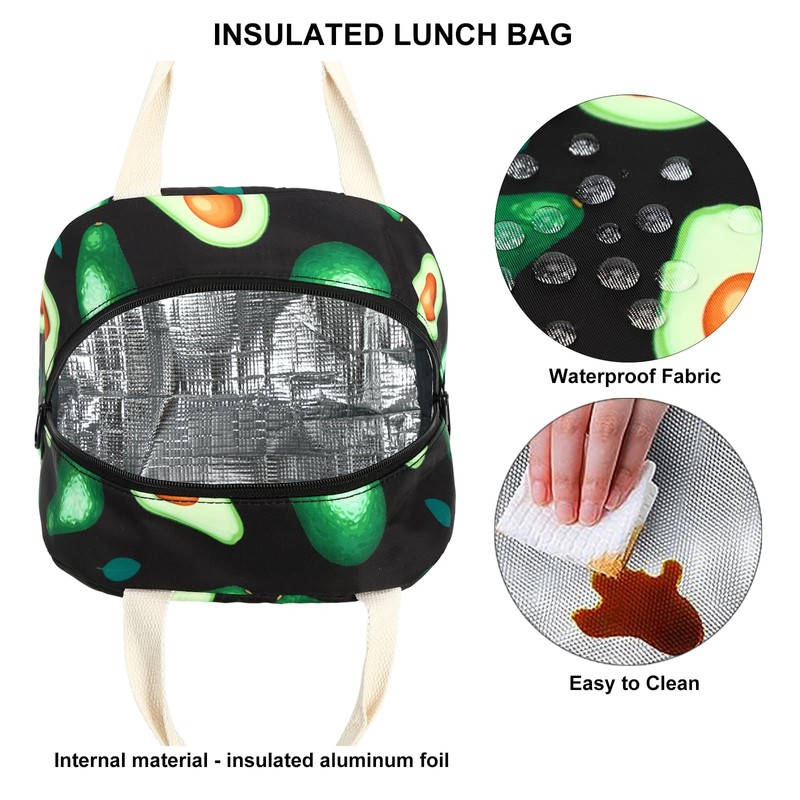 Lunch Bag for Girls Women, Reusable Insulated Lunch Tote Lunch