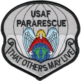 4" AIR FORCE PARARESCUE THAT OTHERS MAY LIVE HOOK AND LOOP EMBROIDERED  PATCH
