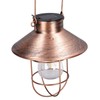 Solar Hanging Light Decorative Iron Frame LED Outdoor Retro Lantern