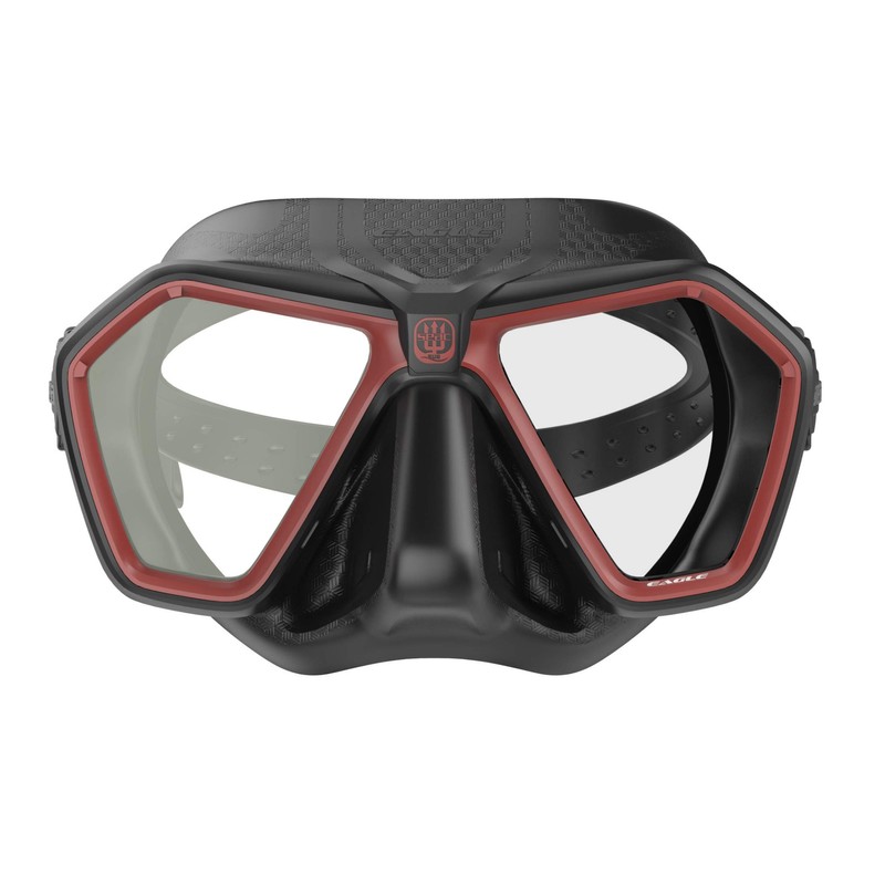 SEAC Unisex Adult Eagle Mask for Freediving and Spearfishing Black/Red