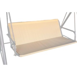 J&C Patio Swing Seat Cover Replacement 600D Heavy Duty Swing Cushion Cover Outdoor Swing Seat Support Waterproof UV Resistant for 2 Seater 3 Seater Durable Swing Covers for Frame (138x50x50cm)
