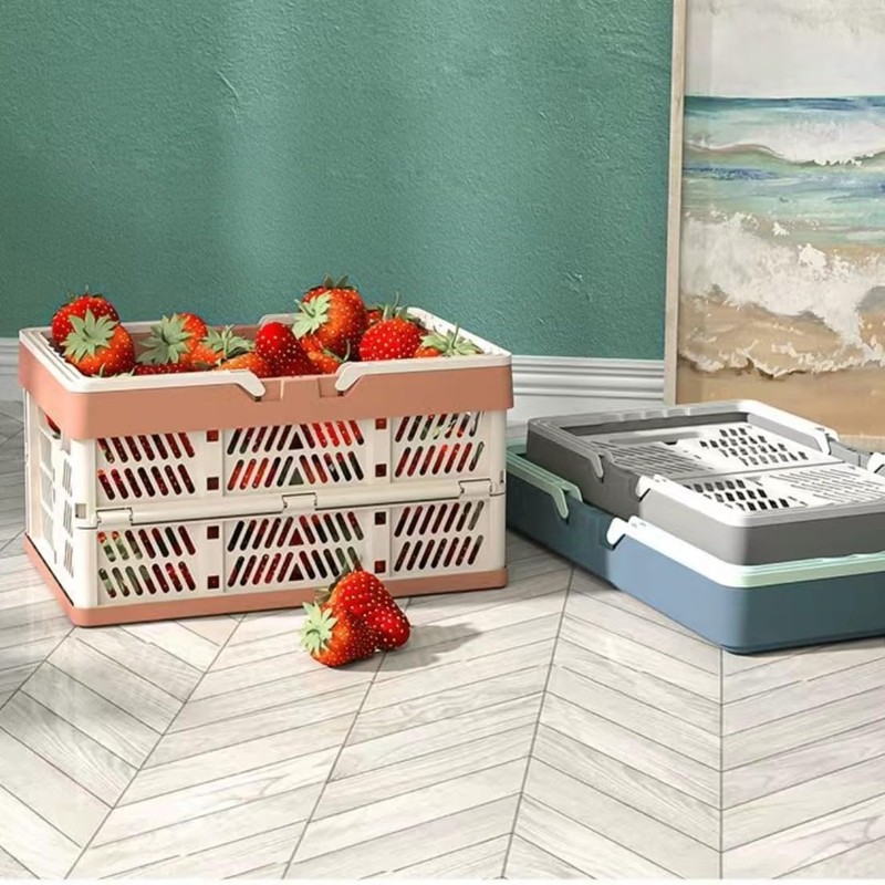 ZANZER Collapsible Storage Crate - 9L Foldable Handle Crate Storage