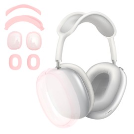 CAPASTEC Hülle für Airpod Max Silikon Ohrpolster Schutz Abdeckungen TPU Schutzhülle Hülle Cover Case Kopfband Cover Case für Apple Airpod Max Rosa