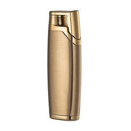 Metal Butane Lighter, Stylish Design, Stable Flame, Strong Wind Resistance, Portable Design, Adjustable Flame, More uses!(Gold2)