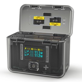 SYMIK Insta 360 X3 Battery Charger for Insta360 X3 Accessory, 30W OLED Screen Intelligent Two Way Charging Case for Insta360 X3 Battery, Fast Charger Compatible with X3 / ONE X2, No Internal Battery