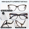 PEYEOISD Large Stylish Designer Reading Glasses 3.0 Women, Sturdy Lady