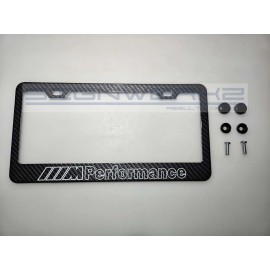 SIGNWERKZ Glowing M Performance I Carbon Fiber Printed Stainless Steel license Plate Frame