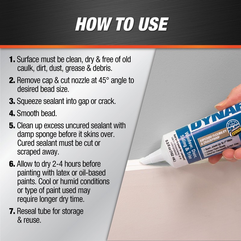 DAP Dynaflex 230 Premium Elastomeric Sealant, Clear, 5.5 Oz (7079818860)