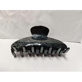 MAORULU 4 Inch Cute Glitter Acrylic Hair Claw Clip for Women Girls, Large Sparkle Galaxy Black French Banana Clip for Thick or Thin Hair, Durable Hair Accessory Gift, Big Jaw Clips