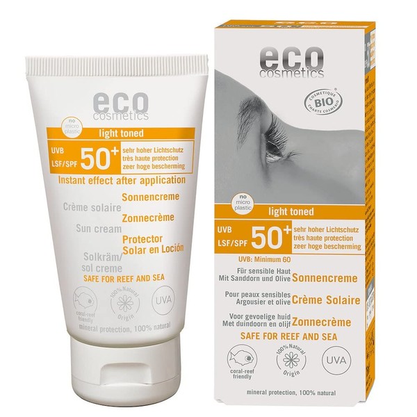 eco cosmetics Sun Cream SPF 50 Lightly Tinted (6 x 75 ml)