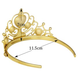 Tiaras and Crowns for Little Girls Crowns and Tiaras for Child from 3 Years Up Party Favors Pink Tiara Plastic Gold Tiara(10 Pack)