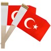 TSMD Turkey Stick Flag Turkish Small Mini Hand Held Flags,5x8