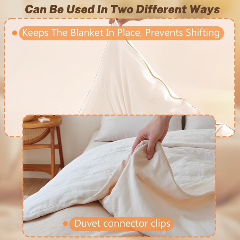 YBEATY 16 PCS Duvet Snaps to Hold Comforter Duvets Clips