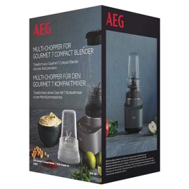 AEG ACBC1 (Multi Chopper for Gourmet 7 Compact Blender, Chopping Vegetables, Fruits, Nuts and More, Universal, Easy Cleaning, Dishwasher Safe, Black) Glass