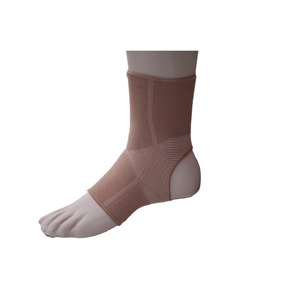 Alpha Medical Compression Support Ankle Brace with Open Heel (X-Large, Beige)