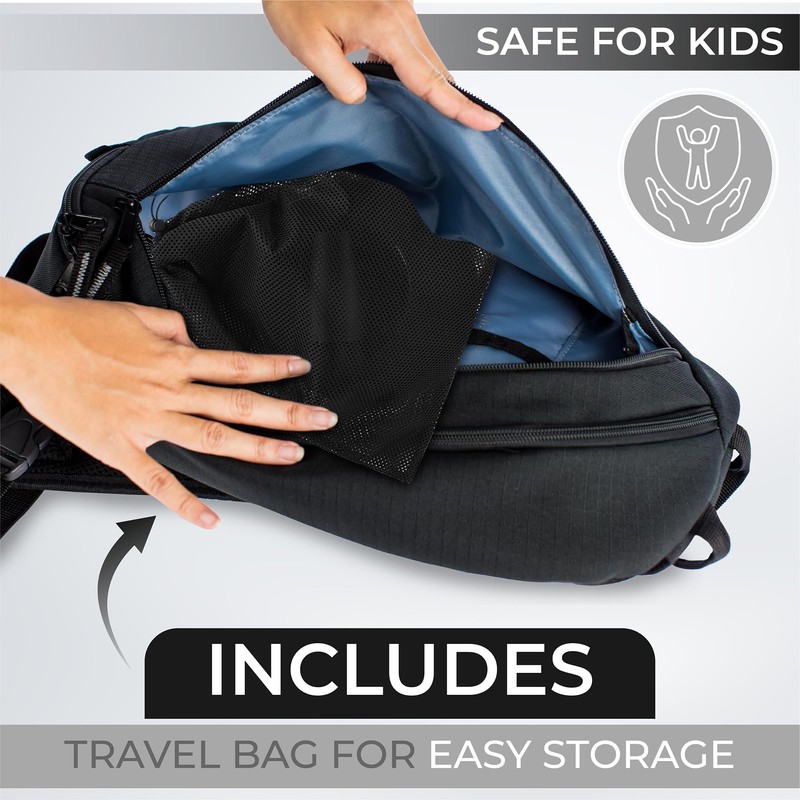 AdvntrPro Camping Dinnerware Set with Travel Bag (Black)