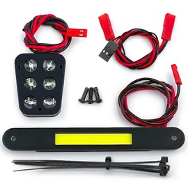 WEFEINO RC LED/COB Light Kit Front & Rear Lights Headlight Taillights for Tra-xxas 1/6 XRT 8S RC Car Buggy (RC COB Light Kit)