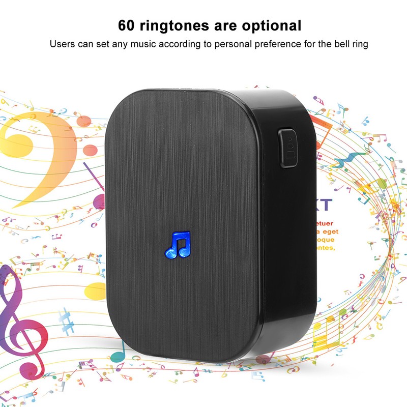 Home Wireless Doorbell 984.3ft Long Distance Music Door Chime Access