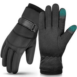 Kiiwah Winter Gloves Ski Gloves for Men Women Windproof Thermal Gloves Touchscreen Winter Gloves Warm Non-Slip Snow Gloves for Skiing Snowboarding Cycling Gloves