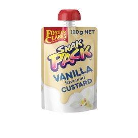 Foster Clark's Vanilla Custard Pouch Snack Pack Flavoured Custard Instant Custard Dessert 120g (pack of 6)