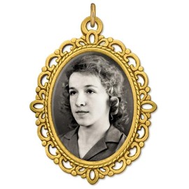 Gold Photo Charm for Wedding Bouquet Memorial