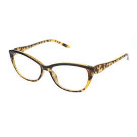 PASTL Womens Reading Glasses Magnified Readers Cateye Fashion Frame Tortoise +1.5