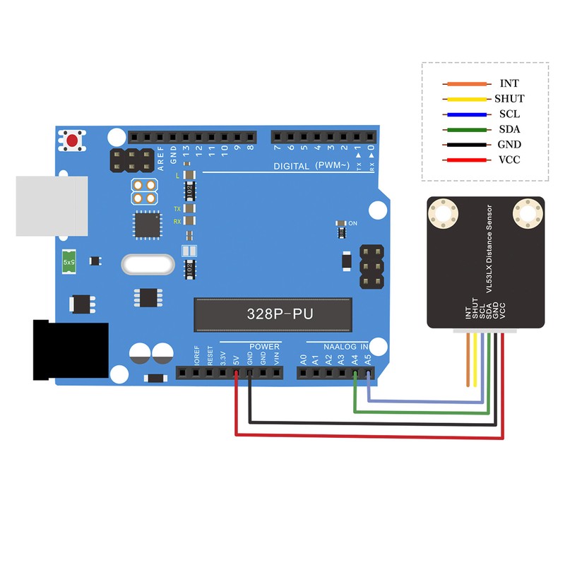 CQRobot VL53L1X Sensor de larga distancia de tiempo de vuelo