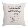 from Daughter Son, Dad Cushion Cover Pillowcase Throw Pillow Cover