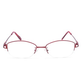 Fuisetaea Titanium Alloy Nearsighted Glasses -3.00 Womens Distance Half Frame Myopia Glasses