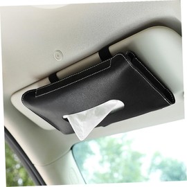 CORHAD Car Visor Tissue Holder PU Leather Napkin Dispenser for Dashboard Armrest Box Easy Installation Convenient Mask Storage Stylish Car Accessories for Vehicles