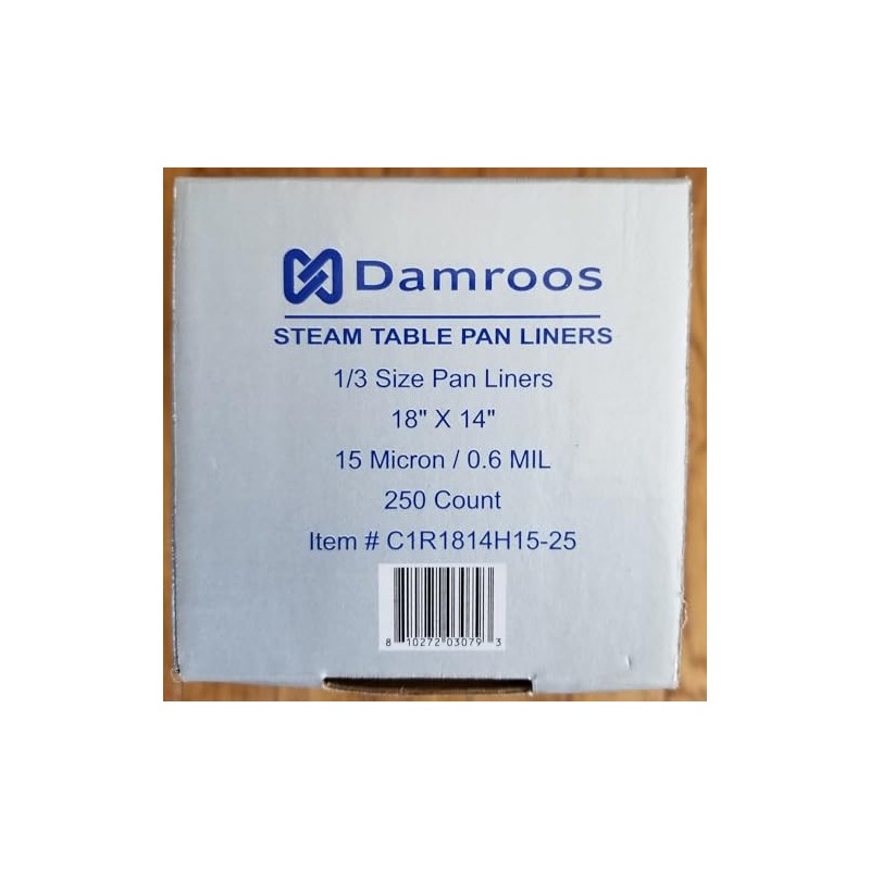Damroos 250 Steam Table Pan Disposable Liners, Suitable for 1/3