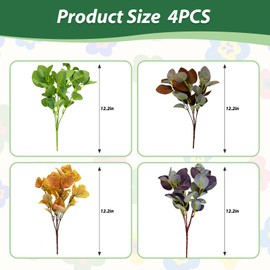 PINVNBY Reptile Plants for Terrarium,Amphibian Habitat Decor with Suction Cup,Hanging Plants Reptile Tank Accessories for Bearded Dragons,Lizards,Geckos,Hermit Crab(4 PCS)